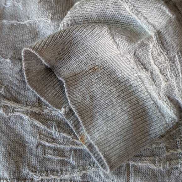 John Varvatos Cashmere Silk Long Sleeve V Neck Lightweight Textured Cardigan M - Picture 9 of 12